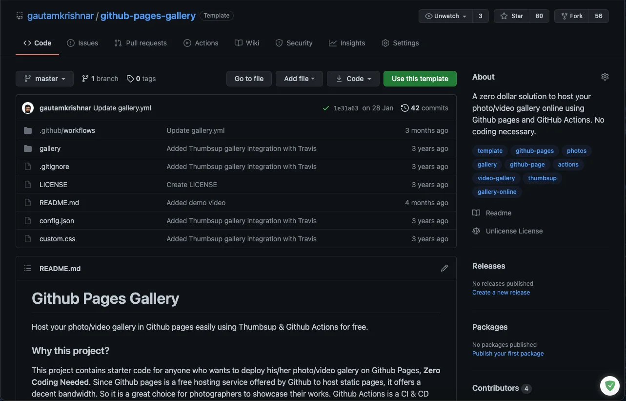 Github Pages Gallery
