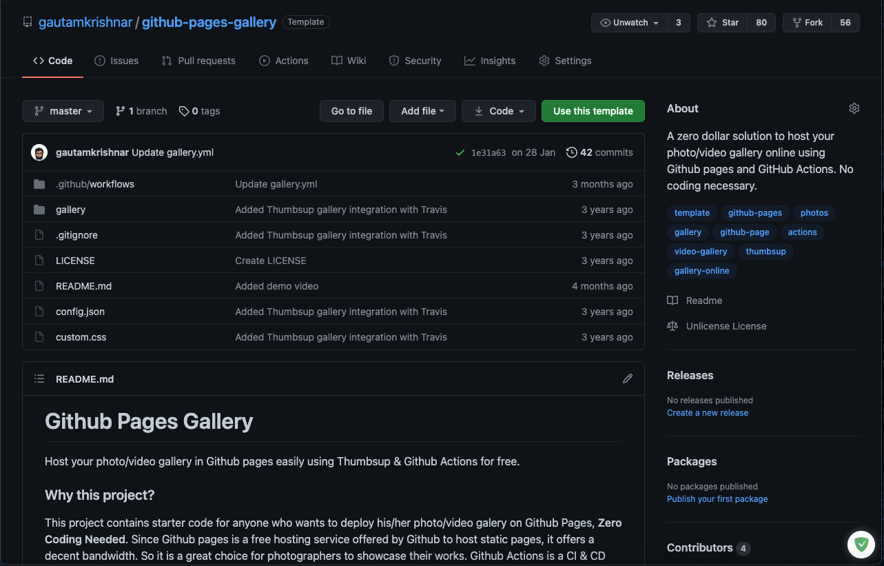 Github Pages Gallery