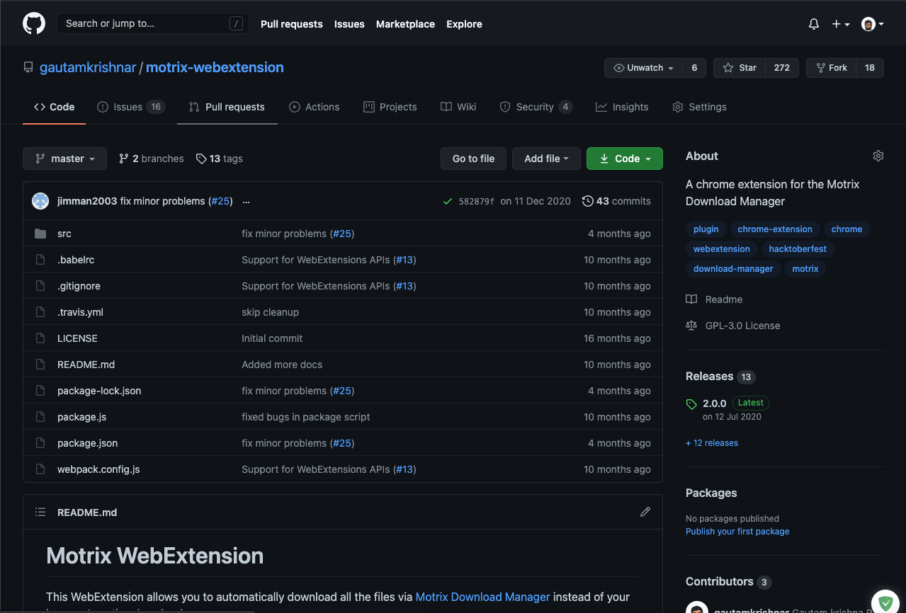 Motrix WebExtension